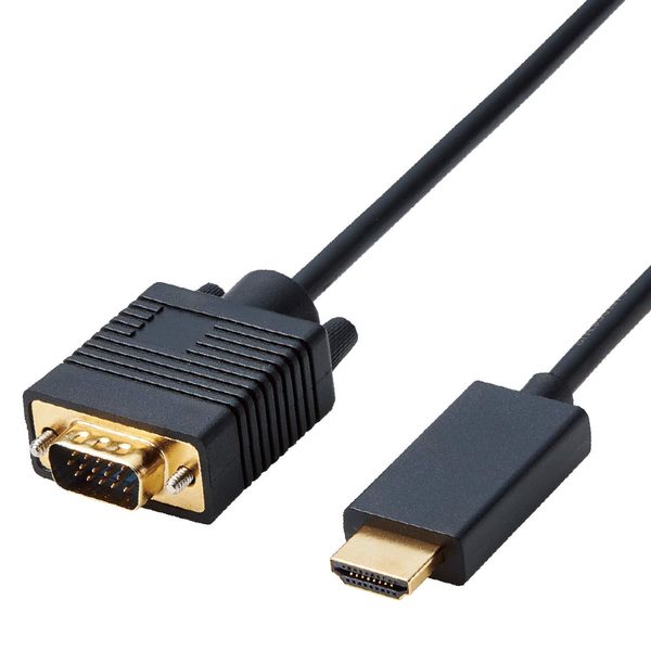 Elecom CAC-HDMIVGA20BK Converter Cable HDMI VGA 2.0m Black
