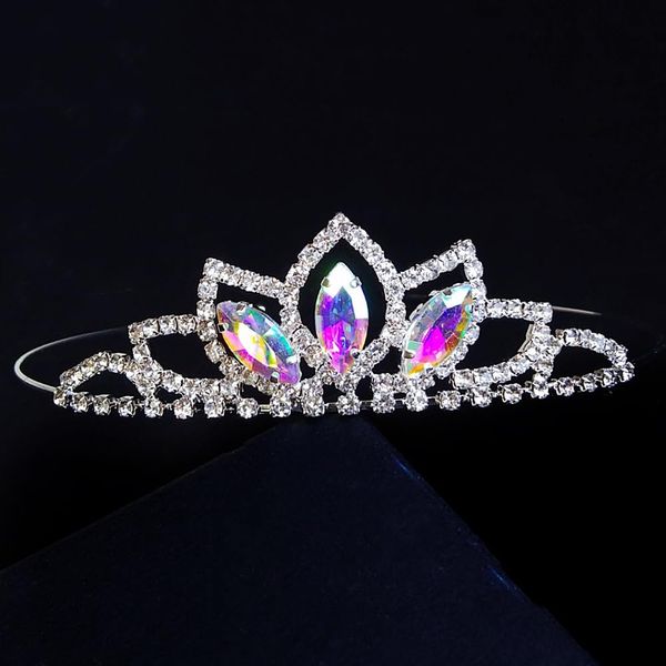 TOBATOBA Crystal Tiara Crown Princess AB Silver Tiara for Women Girls Mini Small Tiara Pageant Crown Wedding Tiara Birthday Prom Cosplay Halloween Costumes Women Hair Accessories