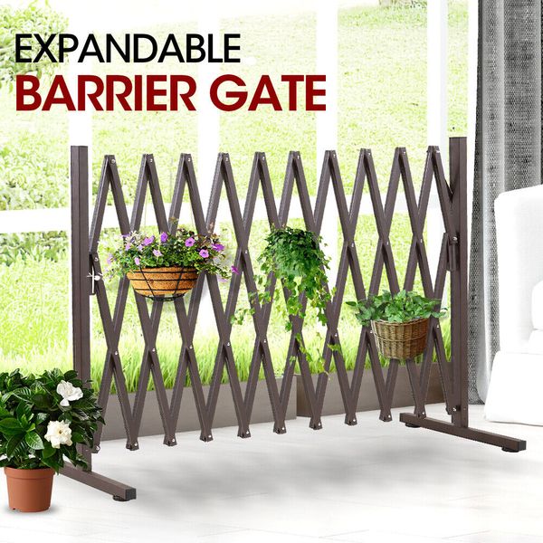 Security Gate Pet Baby Metal Barrier Garden Indoor Outdoor Expandable  3.3M