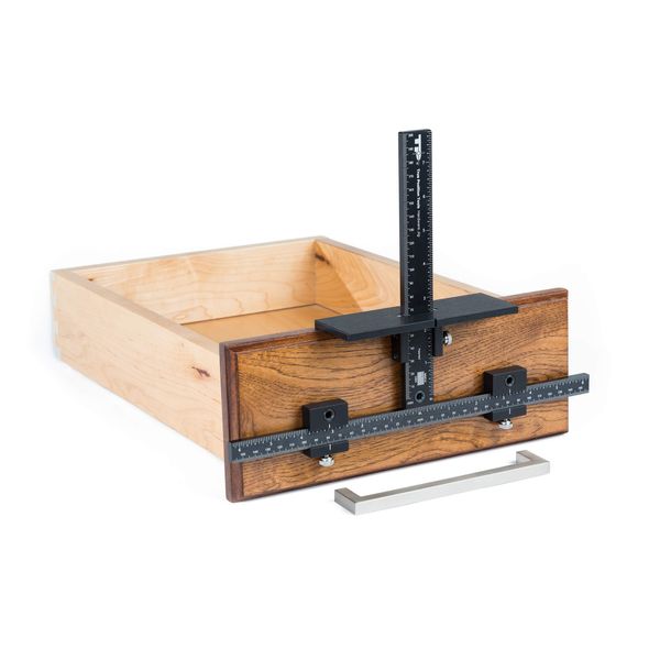 The Original Cabinet Hardware Jig - Adjustable Template for Fast and Accurate Installation of Door and Drawer Front Knobs, Pulls and Handles - Professional Drill Guide - True Position Tools - TP-1934