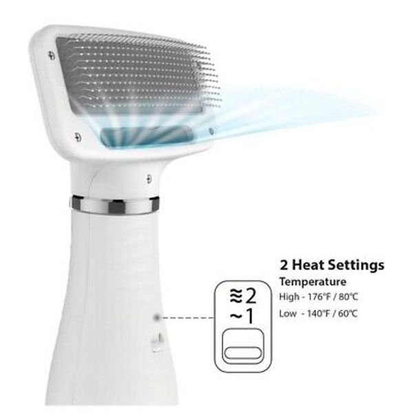 Pet Hair Dryer with Slicker Brush, Quiet, 2 Heat Settings Professional Home