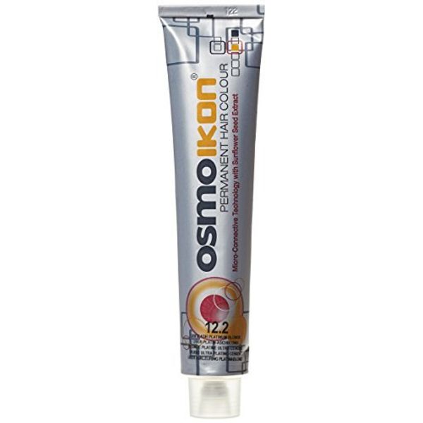 Ikon Osmo Ash Paltinum Blonde 12.2 Permanent Hair Colour Micro Connective Technology with Sunflower Seed Extract 100ml by Ikon