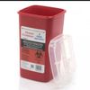 1 Quart | Biohazard Needle and Syringe Disposal Sharps Container with Slide Lid