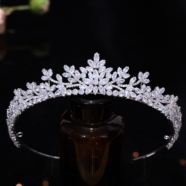 Jorsnovs Sparkly Small Zircon Wedding Crowns and Tiaras for Women Handmade Cubic Zirconia Princess Headpieces Sweet 16 Birthday Headdress