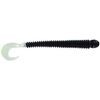 Big Bite Baits 4" DISC Worm/Black NEON/White Pearl Tail (10 Pack)