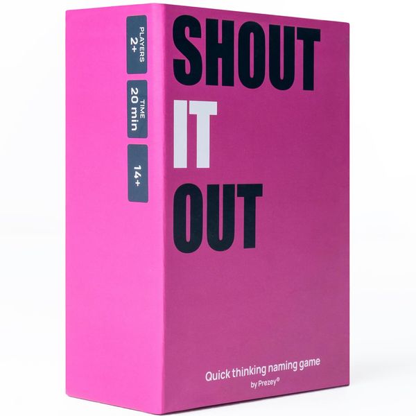 Prezey Shout It Out Category Game - 250 Card Games. Perfect for Board Games, Family Games, Adult Games, Party Games