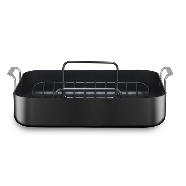 KitchenAid 16" Hard Anodized Roaster with Rack - Midnight Black