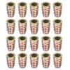 sourcing map 25Pcs Threaded Inserts, 3/8"-16x1" Zinc Alloy Hex-Flanged Nut Threaded Inserts for Wood Working Tools and Accessories