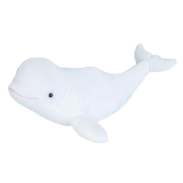 Wild Republic Beluga Whale Plush, Stuffed Animal, Plush Toy, Gifts for Kids, Cuddlekins, 21 inches , White