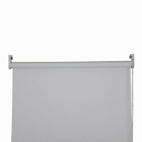 Thermal Insulated Blackout Fabric Roller Blinds, Easy Fit Room Darkening Shades Fittings Included Light Grey (Width 150cm x Length 210cm, Thermal Blackout, Light Grey) (BK004)