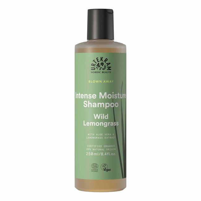 Urtekram Shampoo - Wild Lemongrass - Intense moisture - 250 ml, Vegan, Organic, Natural Origin