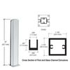 CRL D990A18C Satin Anodized 18" Center Design Series Partition Post