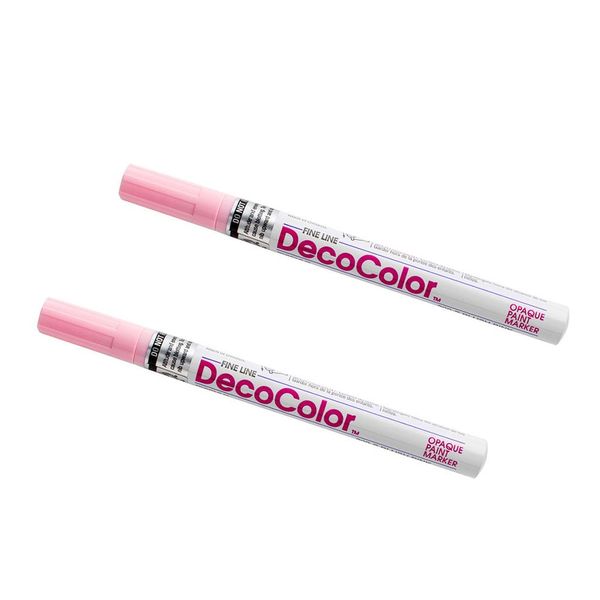 JAM PAPER Fine Line Opaque Paint Markers - Blush Pink - 2/Pack