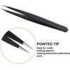 Eyebrow Tweezers Set, 2 Pack Professional Stainless Steel Precision Incline Tweezers and Pointed Eyebrow Tweezers Set Eyebrow Picking Buried Hair Removal for Women Men by RuiChy