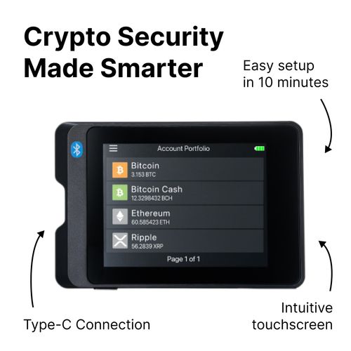 SecuX W20C Plus Crypto Wallet w/Aluminum Seed Phrase Plates, Bluetooth, Type-C Port, Touchscreen; Manage Bitcoin, Ethereum, NFTs, and Tokens securely with Military-Grade Protection.