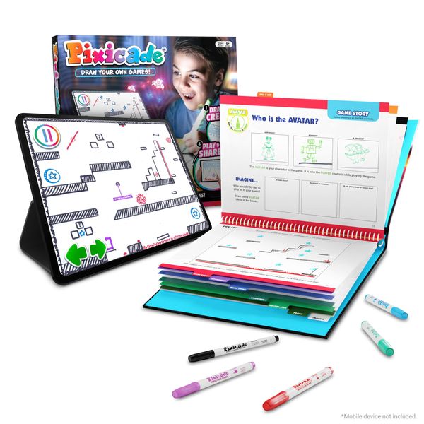 Abacus Brands Pixicade! Turn Drawings Into Playable Video Games! | Doodle & Draw, Snap Play & Share Instant Video Games! | Mobile Video Game Maker and Creation Studio! [New 2024 Version]