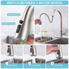 Single Handle Kitchen Faucet w Pull down Sprayer, Brushed Nickel & SUS304 Stainl