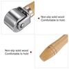 uxcell Leather Pressed Edge Roller 1" Leather Adhesive Roller for Leather Sewing Machine Silver Tone