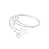 Shooting Stars Wrap Swirl Wire .925 Sterling Silver FSz Ring-Toe ring