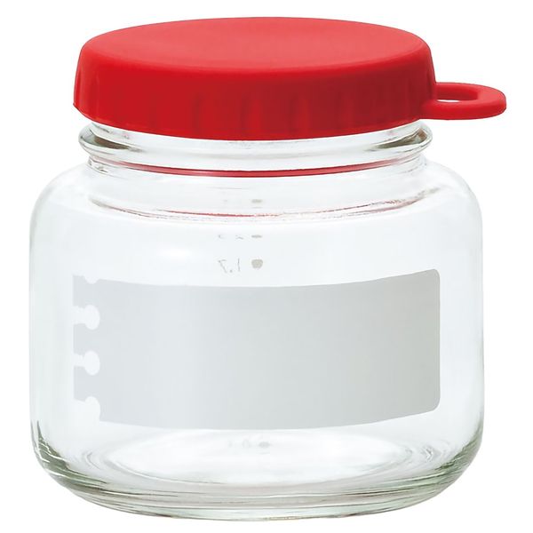 ADERIA 1659 Ecap Jar, 12.8 fl oz (375 ml), Fruit Liquor Bottle, Silicone Cap, Storage Container, Glass Canister, Airtight Container, Condiment Container, Airtight, Coffee Beans