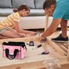 WORKPRO 9-Piece Kids Real Hand Tool Set, Pink Junior Tool Kit with Storage Bag