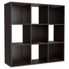 9 Cube 3 Shelves Closet Organizer Storage Shelves W/5 Removable Back Panel Brown