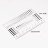 sourcing map High Precision SEC Size Estimation Chart 8cm Transparency Flaw Detection Film Ruler for Diameter and Line Width Defects Measuring
