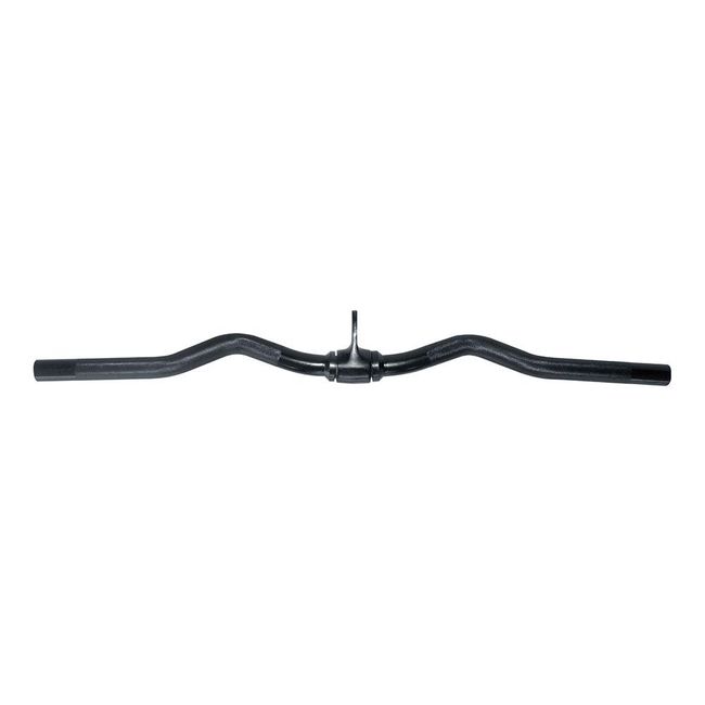 Power Systems Black Chrome Curl Bar for Cable Machines, 28-Inches (61939)