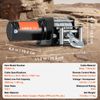 Electric Winch ATV UTV 3000 lb Steel Cable IP55 Waterproof Wired Control