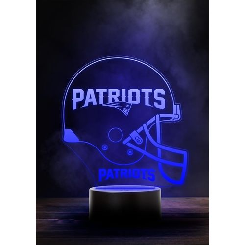 New England Patriots NFL LED Lamp Light Logo Helmet Changing Mode with 6 Different Colours