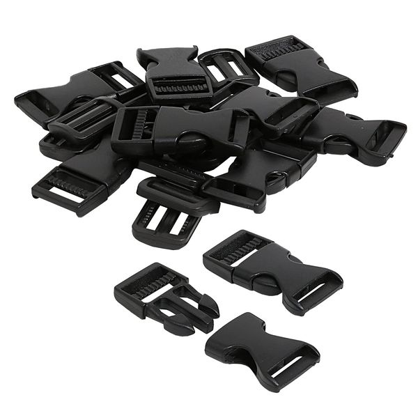 Astro Buckle & Adjuster 0.8 inch (20 mm) 10 Pcs Black Craft DIY Handmade Belt Bag Parts Repair Repair 888-40 Buckle & Adjuster Black 0.8 inch (20 mm) 10 Pcs Set Small