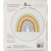 Dimensions 72-76917 Mod Rainbow Embroidery Needlepoint Kit for Beginners, 6" D, Multicolor, 5pcs