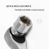 FLZOSPER Drive Socket Ratchet Wrench, Quick-Release Composite Offset Ratchet, 72-Tooth Oval Head (1/4-inch)