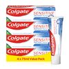 Colgate Sensitive Instant Relief Whitening Toothpaste 75ml 4 Pack