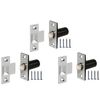 HANDLEZONE® 3 Pack Adjustable Roller Catch, Spring Loaded Ball Latch, for Internal Doors - Nickel Plated