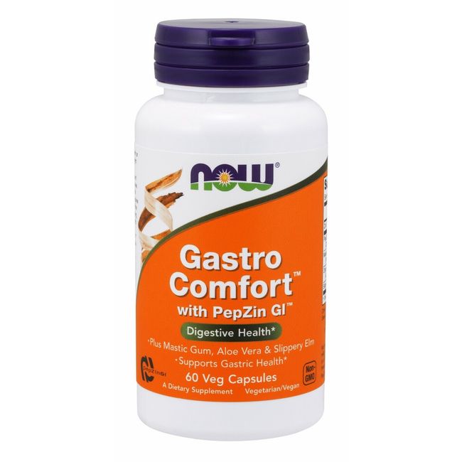 NOW Foods Gastro Comfort with PepZin GI (Replaced Ulcetrol), 60 Veg Capsules