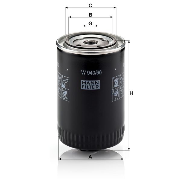 MANN-FILTER W 940/66 Ölfilter - für Pkw + Transporter