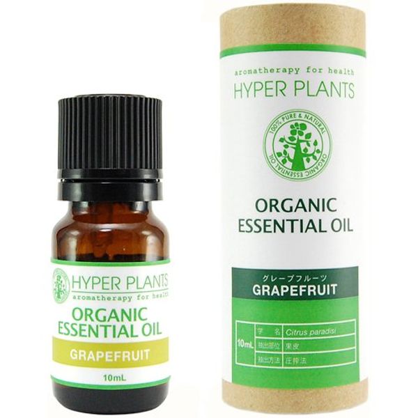 HYPER PLANTS HE0210 Organic Essential Oil Grapefruit 0.3 fl oz (10 ml)