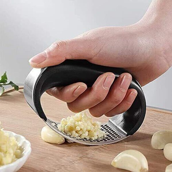 Garlic Press Rocker Stainless Steel Garlic Mincer Crusher Professional Kitchen