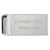 Wow Cufflinks Silver Plated Personalised Engraved Money Clip