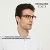 EYEGUARD Mens Reading Glasses, 1 Pair Rectangular Lightweight Metal Readers for Men(Grey,+1.75 Magnification)