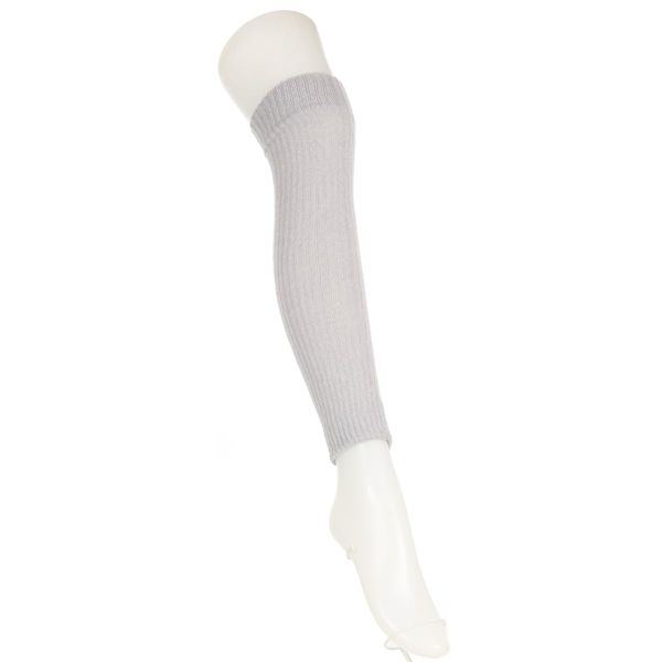 Atsugi WKE1894 Women's Long Double Braided Leg Warmers for Sleeping, gray (light gray)