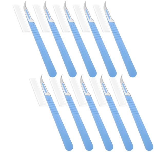 10 Pieces Seam Rippers Razor Stitch Seam Ripper Cutters Thread Remover Tool with Protective Case for Sewing Crafting Embroidery