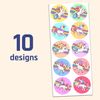 Unicorn Sticker Sheets for Kids, 1.5" - 20 Sheets, 200 Stickers