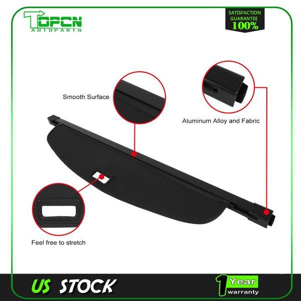 Retractable Rear Cargo Trunk Cover Security For 2017-2024 Cadillac XT5 2.0L 3.6L