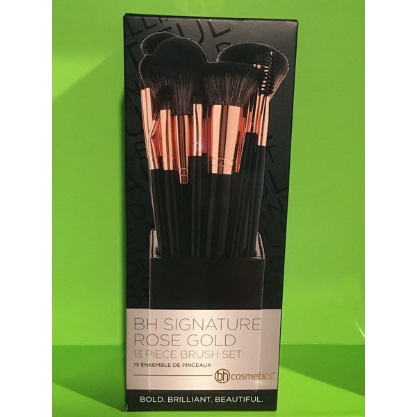 BH Cosmetics Signature Rose Gold 13 Piece Brush Set.New
