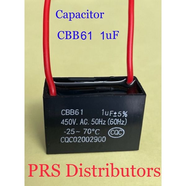 CBB61 1uF 1mF Motor Ceiling Fan Capacitor replacement 2-Wire 450VAC 50/60 HZ