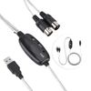 USB MIDI Cable Converter for Keyboard Music Editing, MIDI Interface Adapter Cord with USB Powered