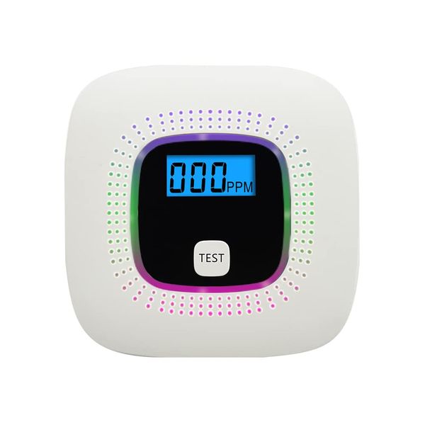 OBEST Carbon Monoxide Detector Alarm with Digital Display and Replaceable Battery Operation, CO Alarm Detector with Test Button and LED Status Indicator