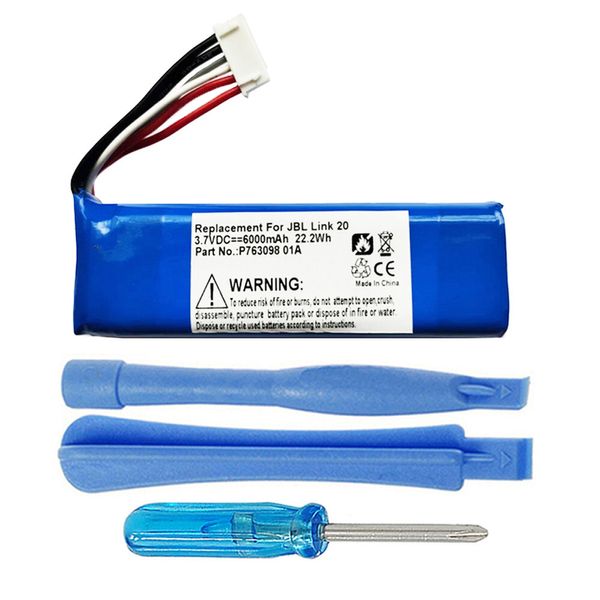 6000mAh P763098 01A Battery Replacement for JBL Link 20 Smart Bluetooth Speaker